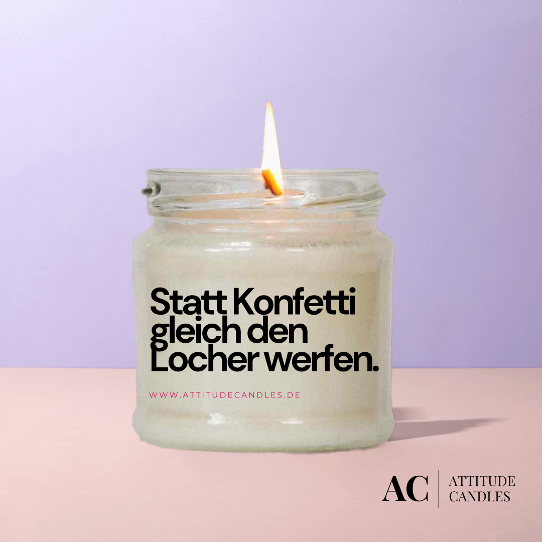 Statt Konfetti einfach gleich den Locher werfen | Attitude Candles