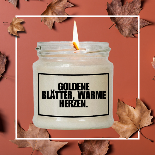 Goldene Blätter, warme Herzen | Attitude Candles