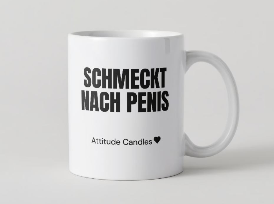 Schmeckt nach Penis | Tasse | Attitude Candles