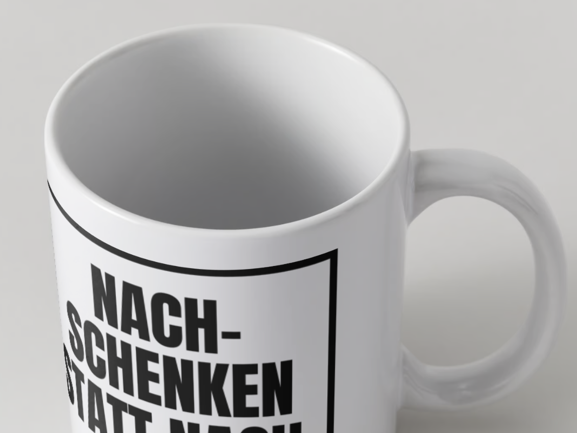 Nachschenken statt nachdenken | Tasse | Attitude Candles