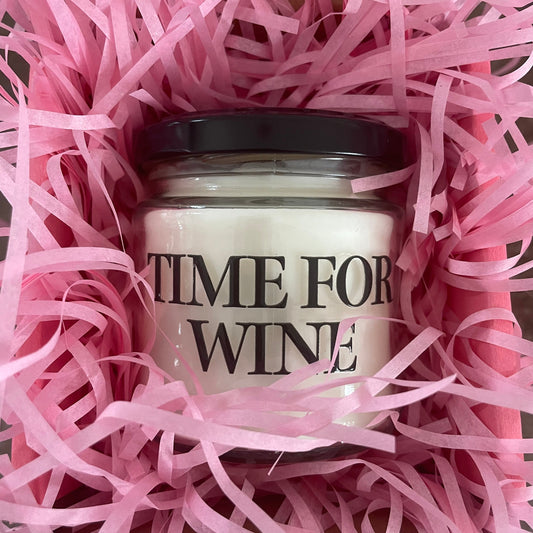 Time For Wine | Attitude Candles | Duftkerze | 40 Stunden Brenndauer Geschenk Geburtstag Hochzeit Partner Familie Freunde lustig witzig