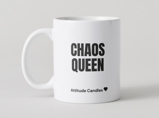 Chaos Queen | Tasse | Attitude Candles Duftkerze Geschenk Geburtstag Hochzeit Weihnachten Einweihung