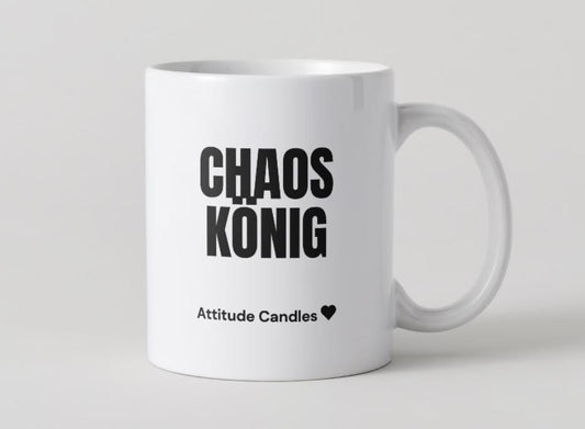 Chaos König | Tasse | Attitude Candles Duftkerze Geschenk Geburtstag Hochzeit Weihnachten Einweihung