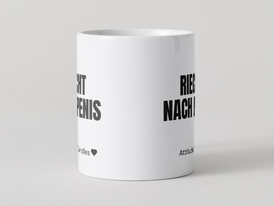 Riecht nach Penis | Tasse | Attitude Candles Duftkerze Geschenk Geburtstag Hochzeit Weihnachten Einweihung