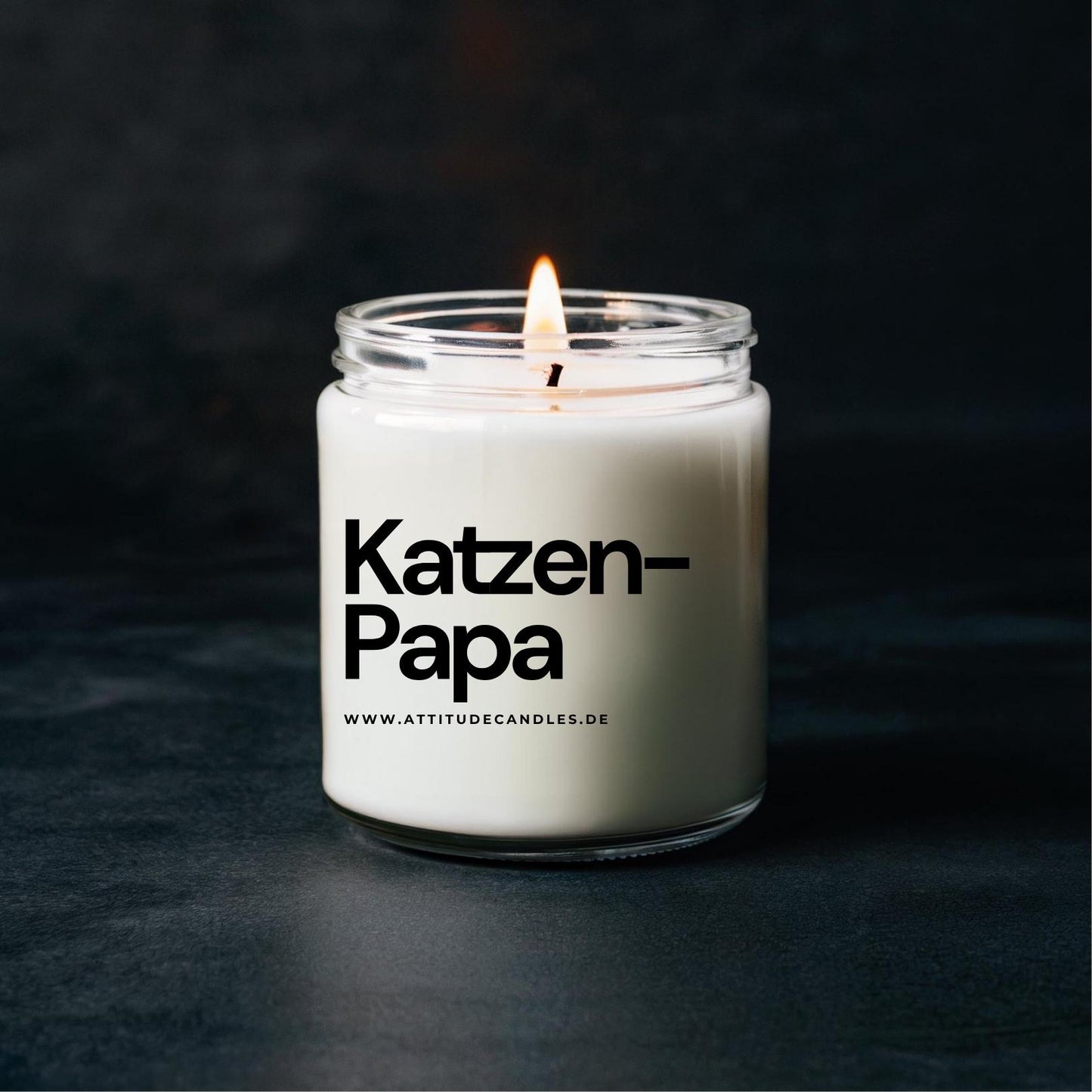 Katzen Papa | Attitude Candles | versch. Größen Duftkerze Geschenk Geburtstag Hochzeit Weihnachten Einweihung