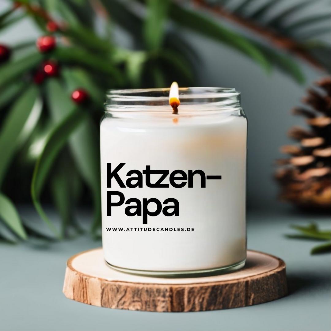 Katzen Papa | Attitude Candles | versch. Größen Duftkerze Geschenk Geburtstag Hochzeit Weihnachten Einweihung