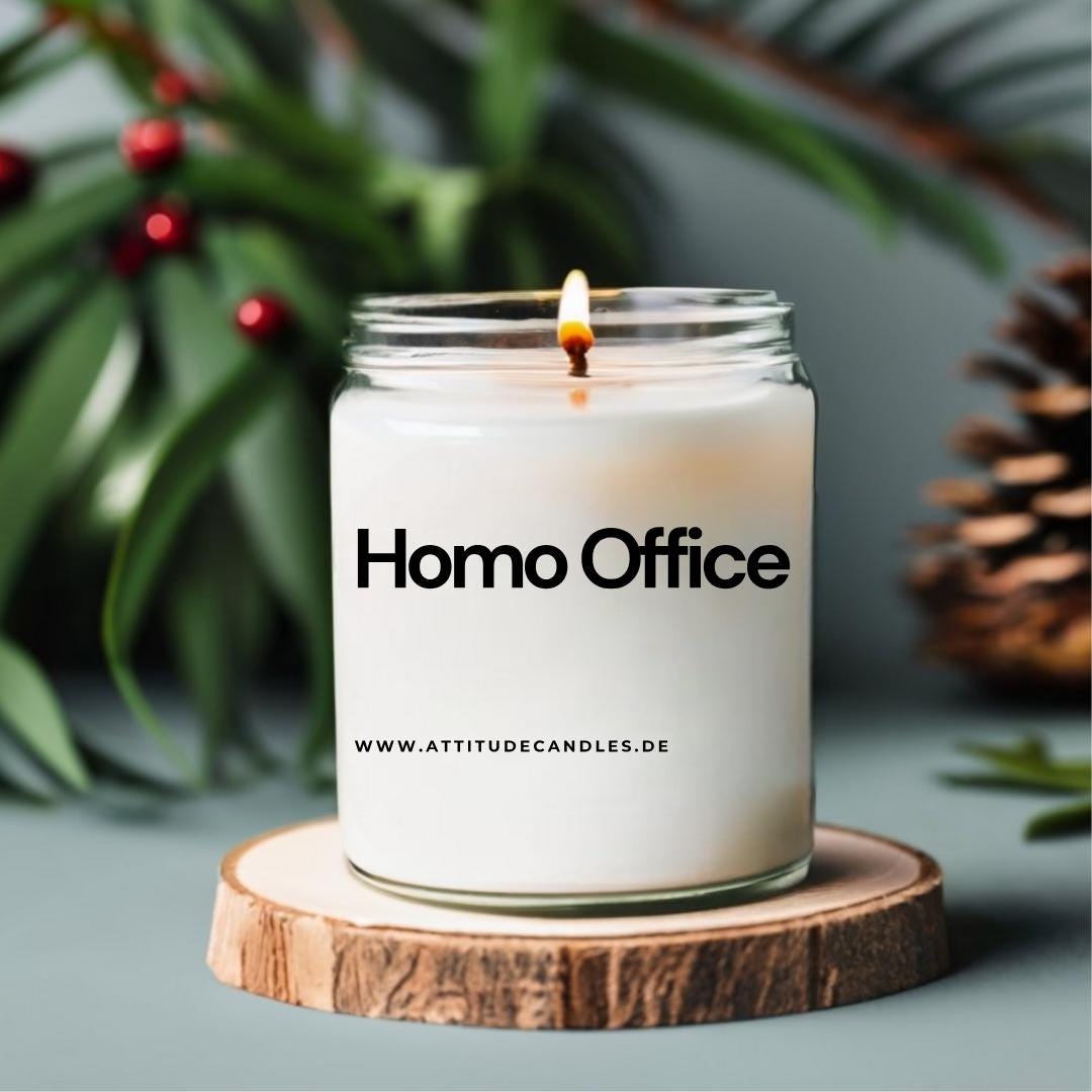 Homo Office | Attitude Candles | versch. Größen Duftkerze Geschenk Geburtstag Hochzeit Weihnachten Einweihung